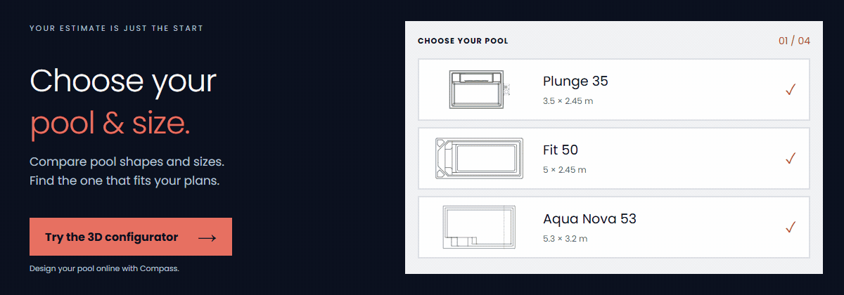 Compass Pools 3d Configurator